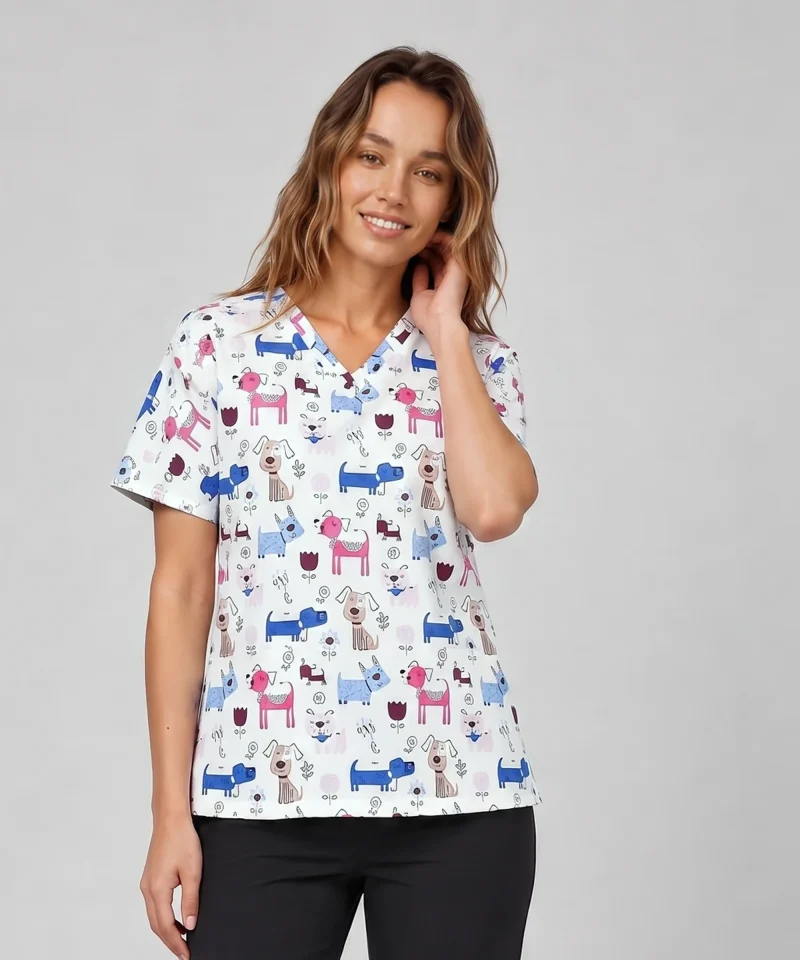 CarePrint Soft Top — Full outfit shown; pants sold separately.