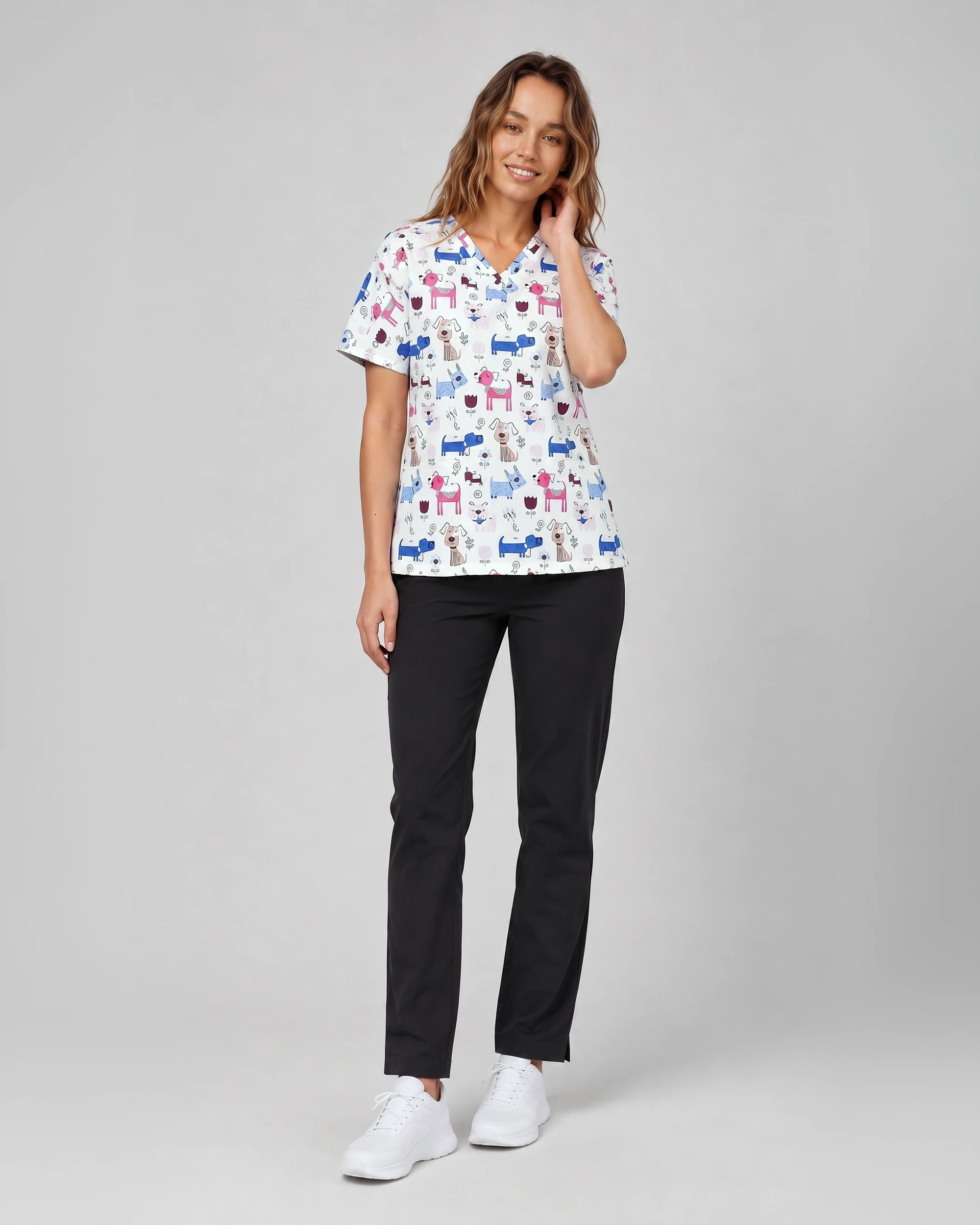 CarePrint Soft Top — Full outfit shown; pants sold separately.
