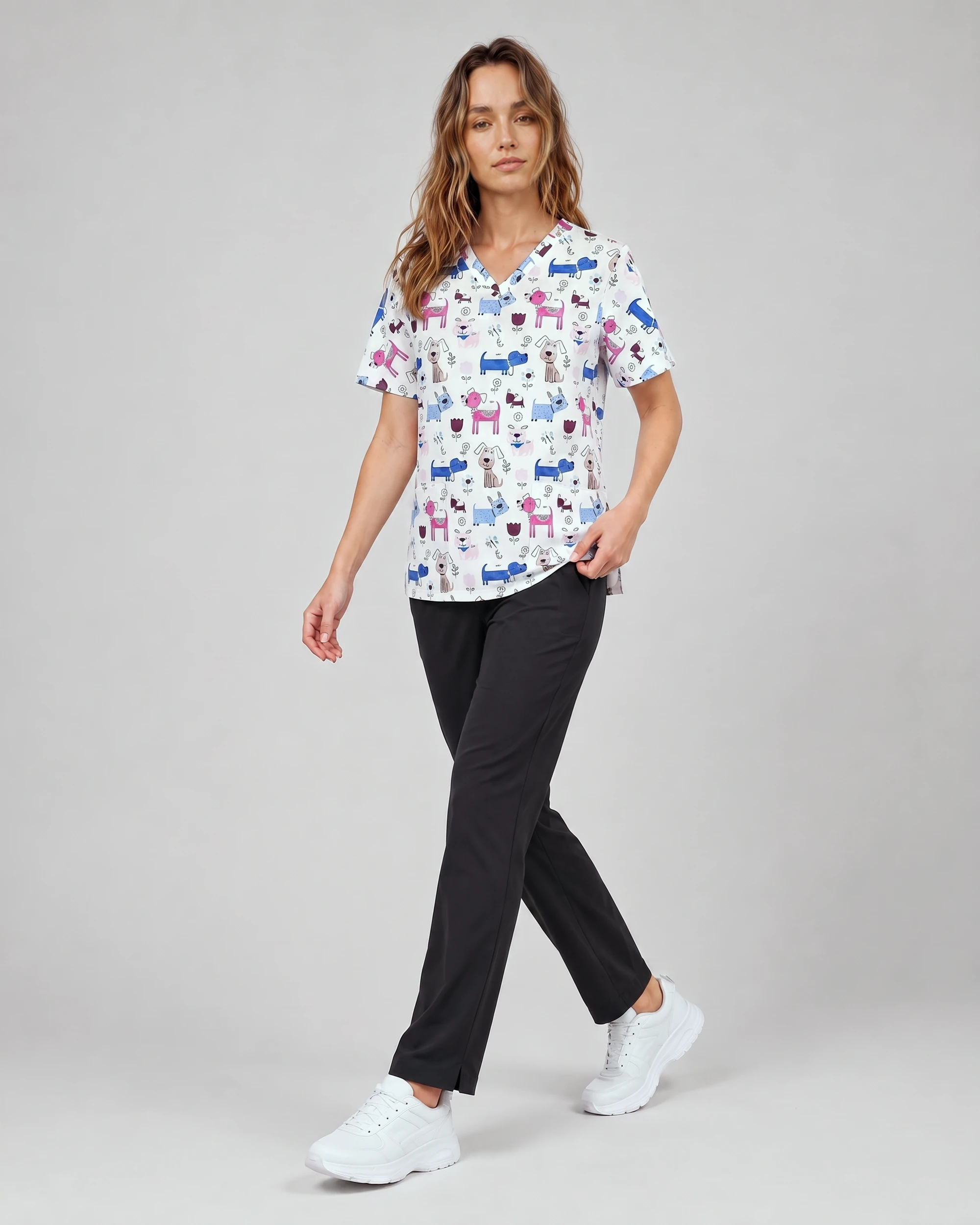 CarePrint Soft Top — Full outfit shown; pants sold separately.