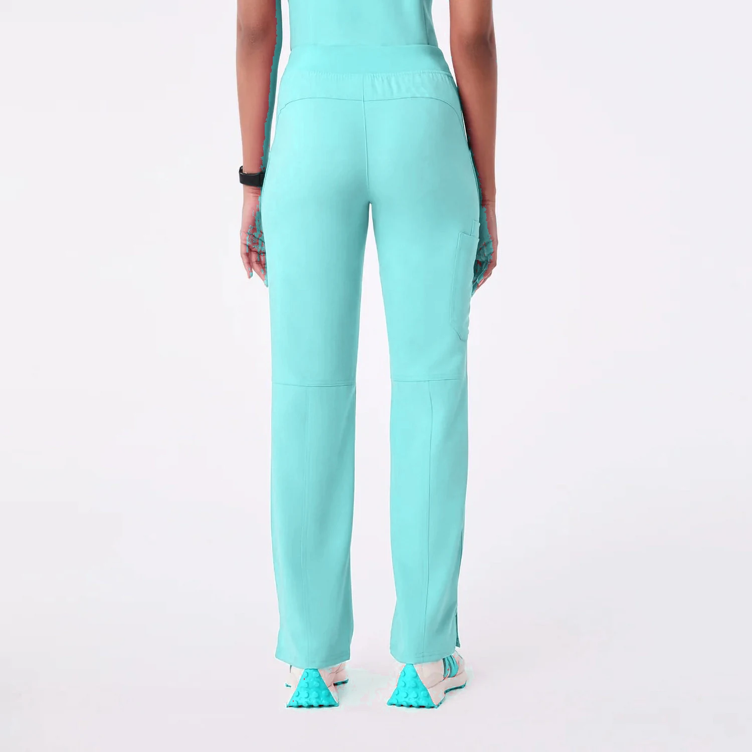 Daily Drawstring Pant Caribbean Teal — cargo pocket detail