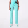 Caribbean Teal Daily Drawstring Pant, front view on model
