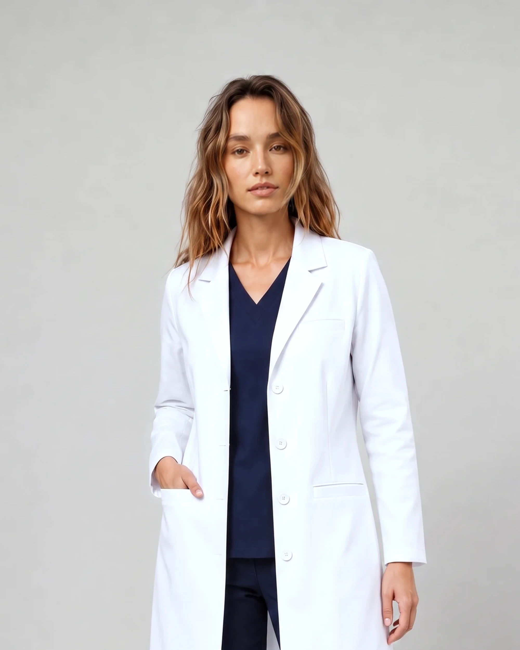 Stretch Lab Coat — Scrubs shown for styling are sold separately.