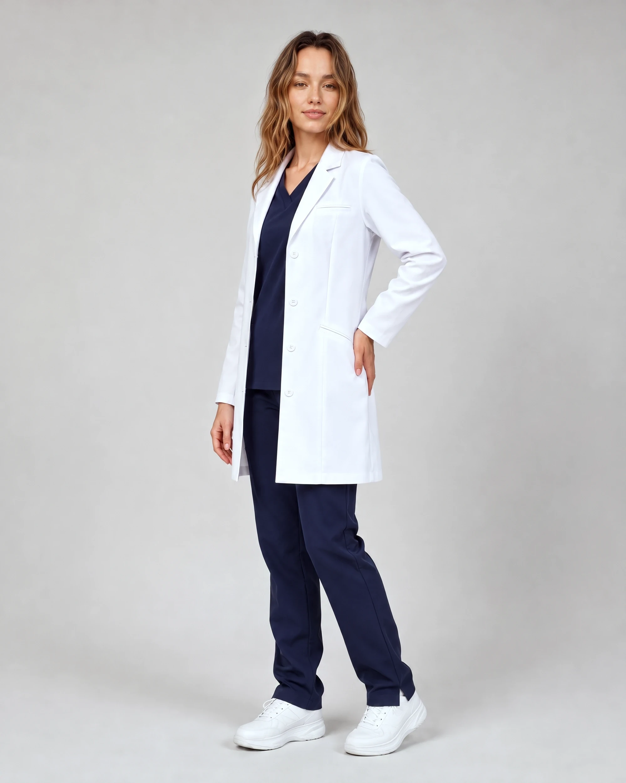 Stretch Lab Coat — Scrubs shown for styling are sold separately.