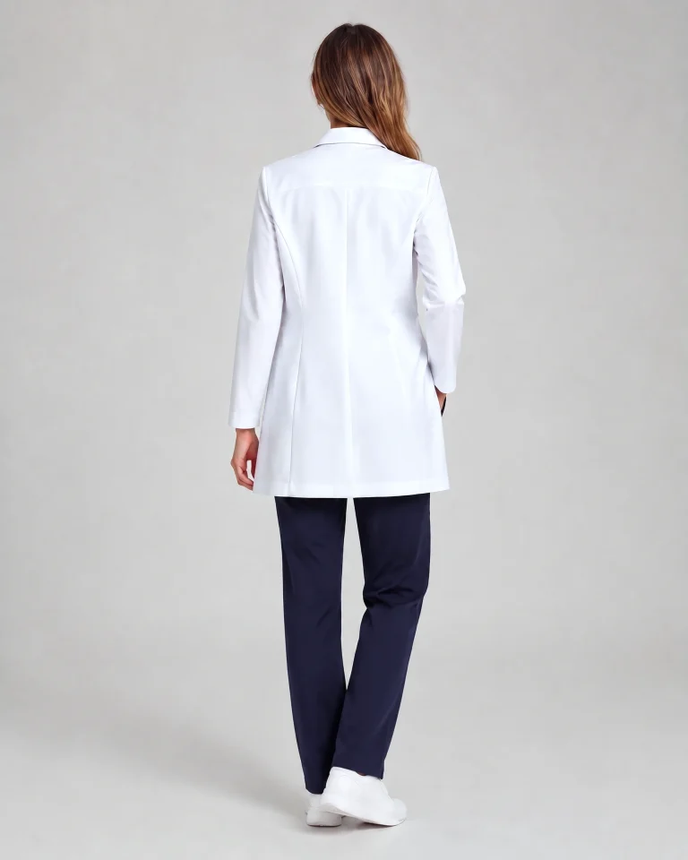 Stretch Lab Coat detail