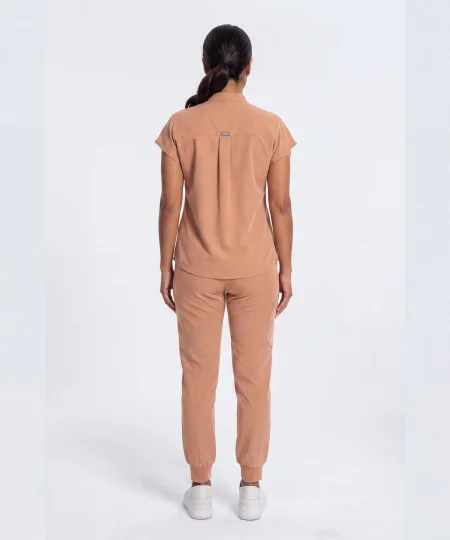 Lumi Motion Scrub Set Women's — Caramel, back view