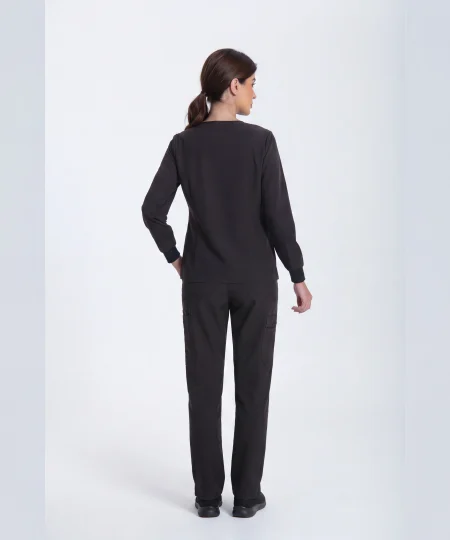 Underlayer Long Sleeve — Black, back view