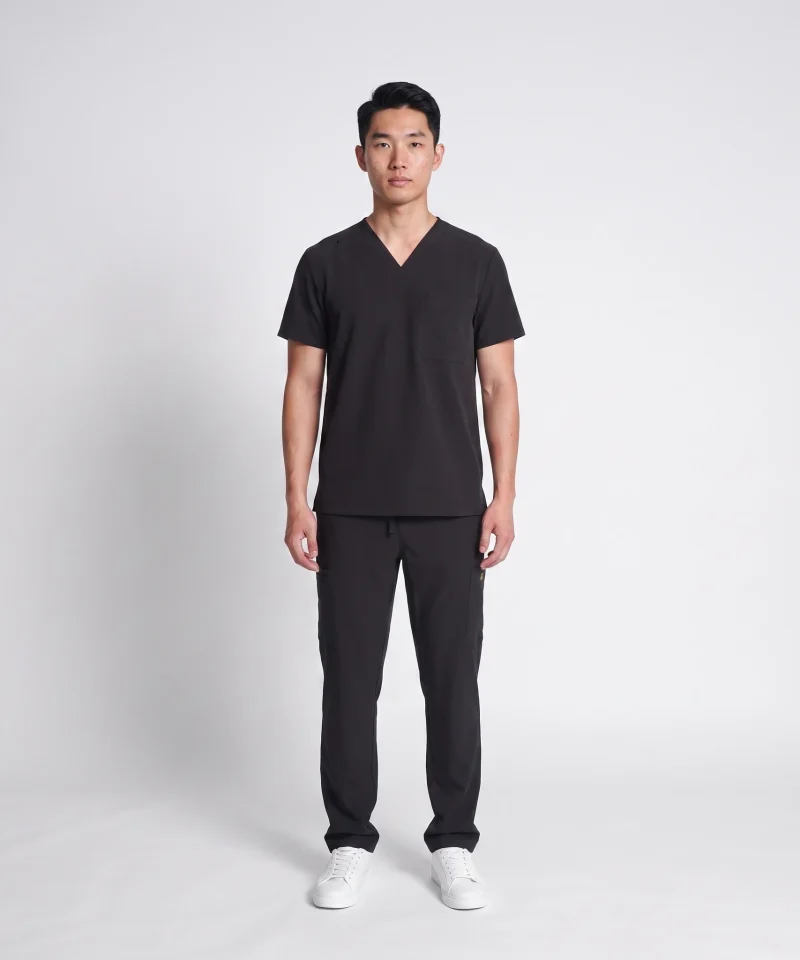 Men's Essential V-Neck Top - Slim — Full outfit shown; pants sold separately.