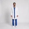 Tailored Stretch Lab Coat Men's — White