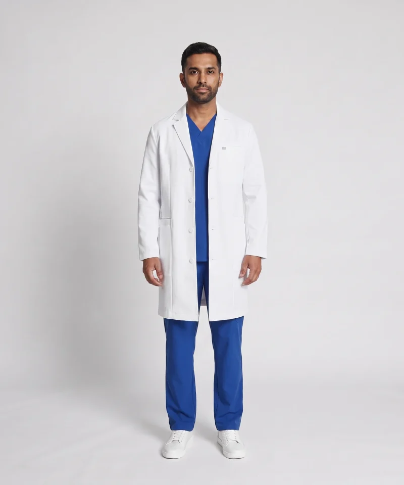 Tailored Stretch Lab Coat - Men's — Scrubs shown for styling are sold separately.