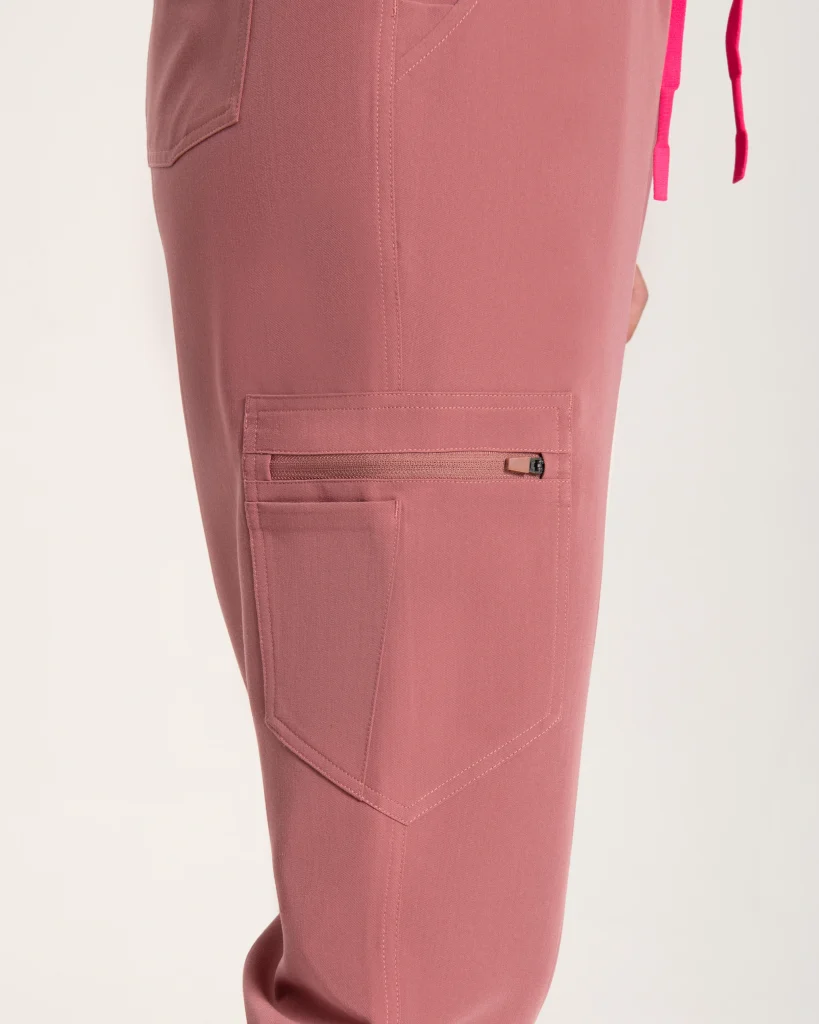 Women's Jogger Scrub Set — Lumi Motion — Mauve (pocket)