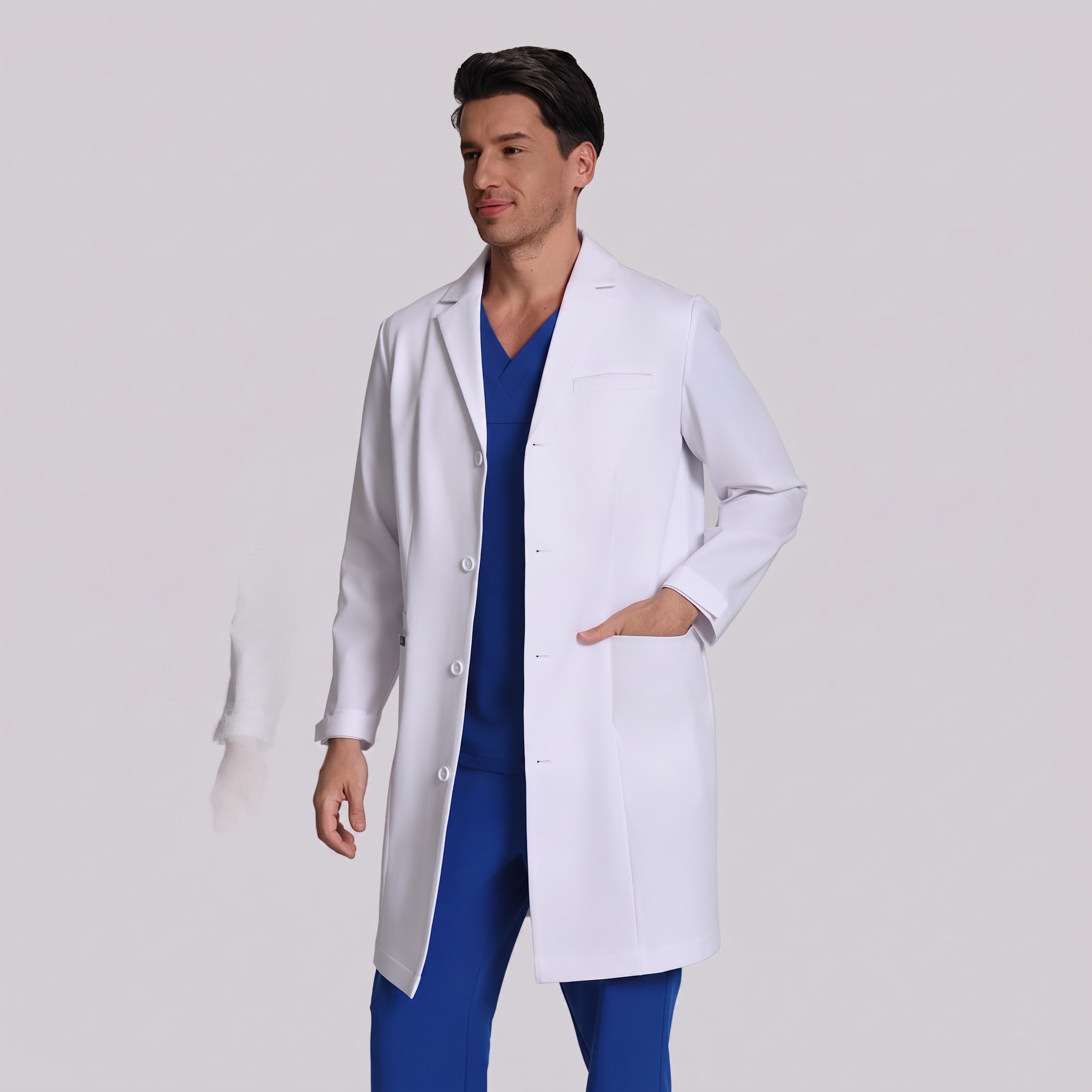 Tailored Stretch Lab Coat — Men's - Image 2