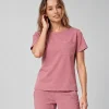 Womens Soft Crew Top in Mauve - hero
