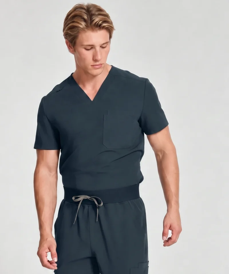Classic V-Neck Top — Full outfit shown; pants sold separately.
