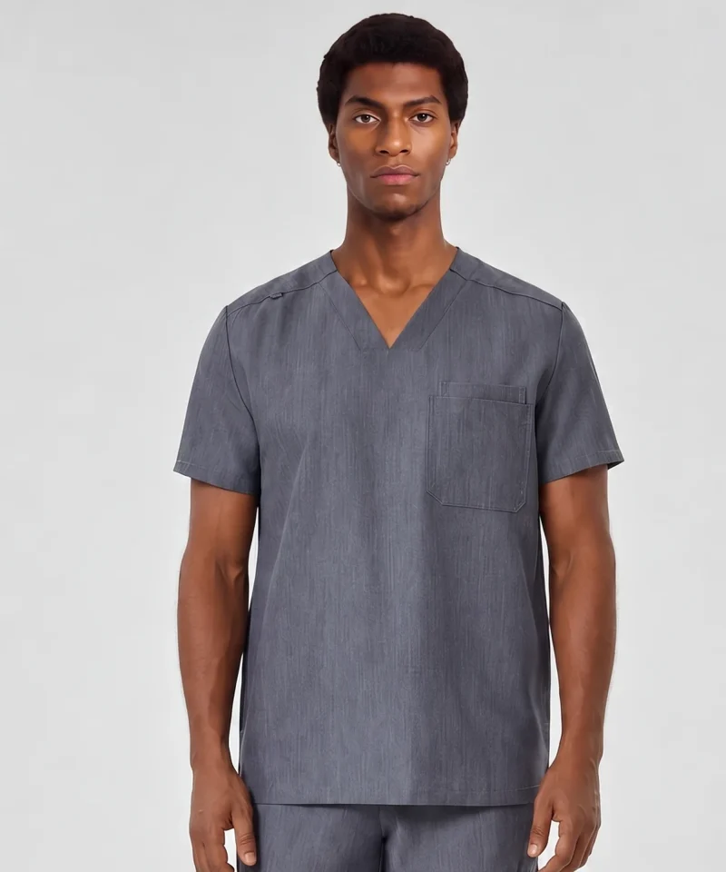 Classic V-Neck Top — Full outfit shown; pants sold separately.