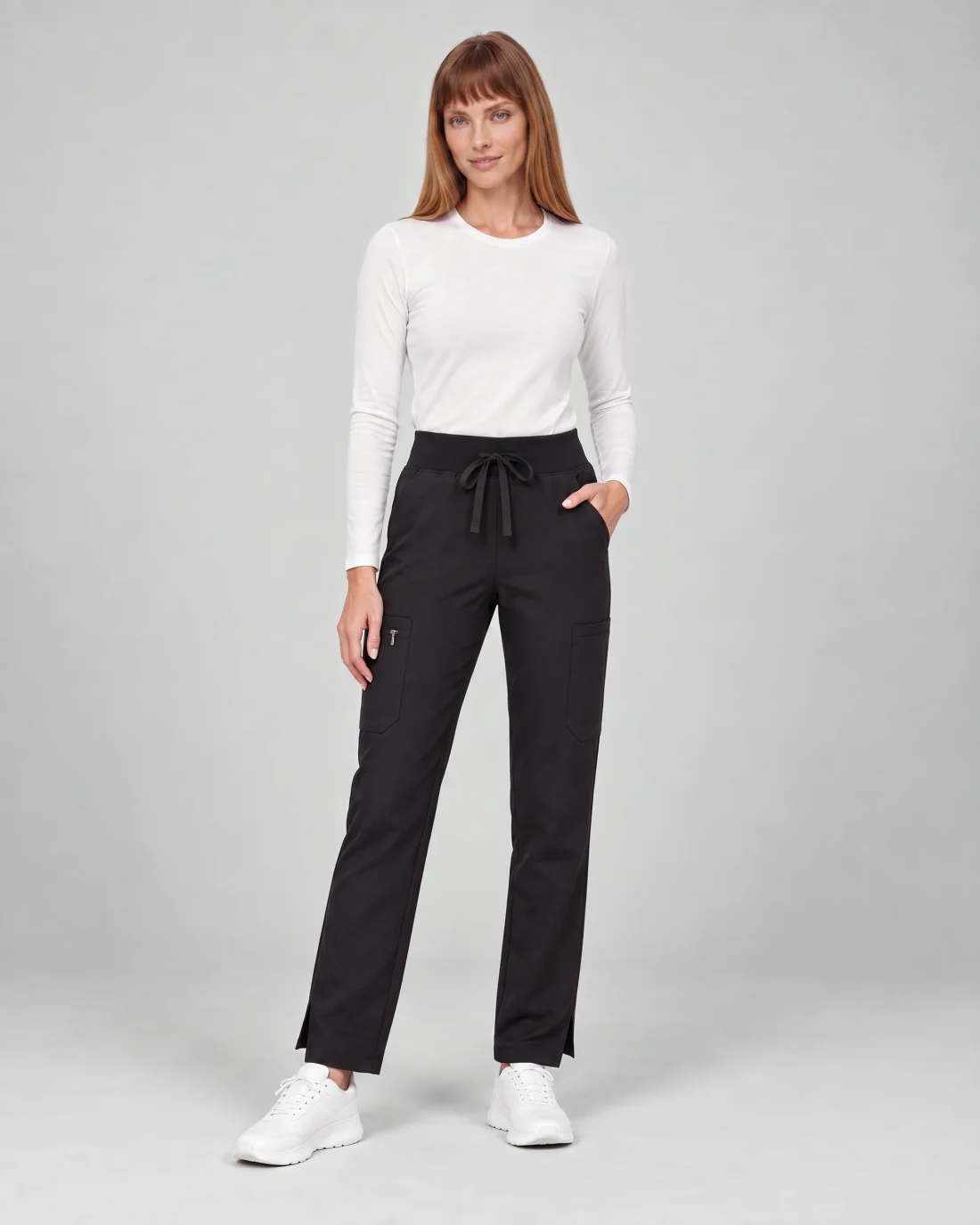 Womens Straight-Leg Pant in Black - front