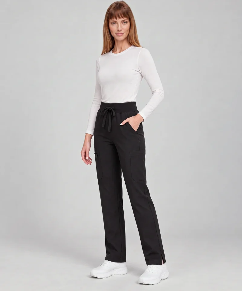 Straight-Leg Pant — Full outfit shown; top sold separately.