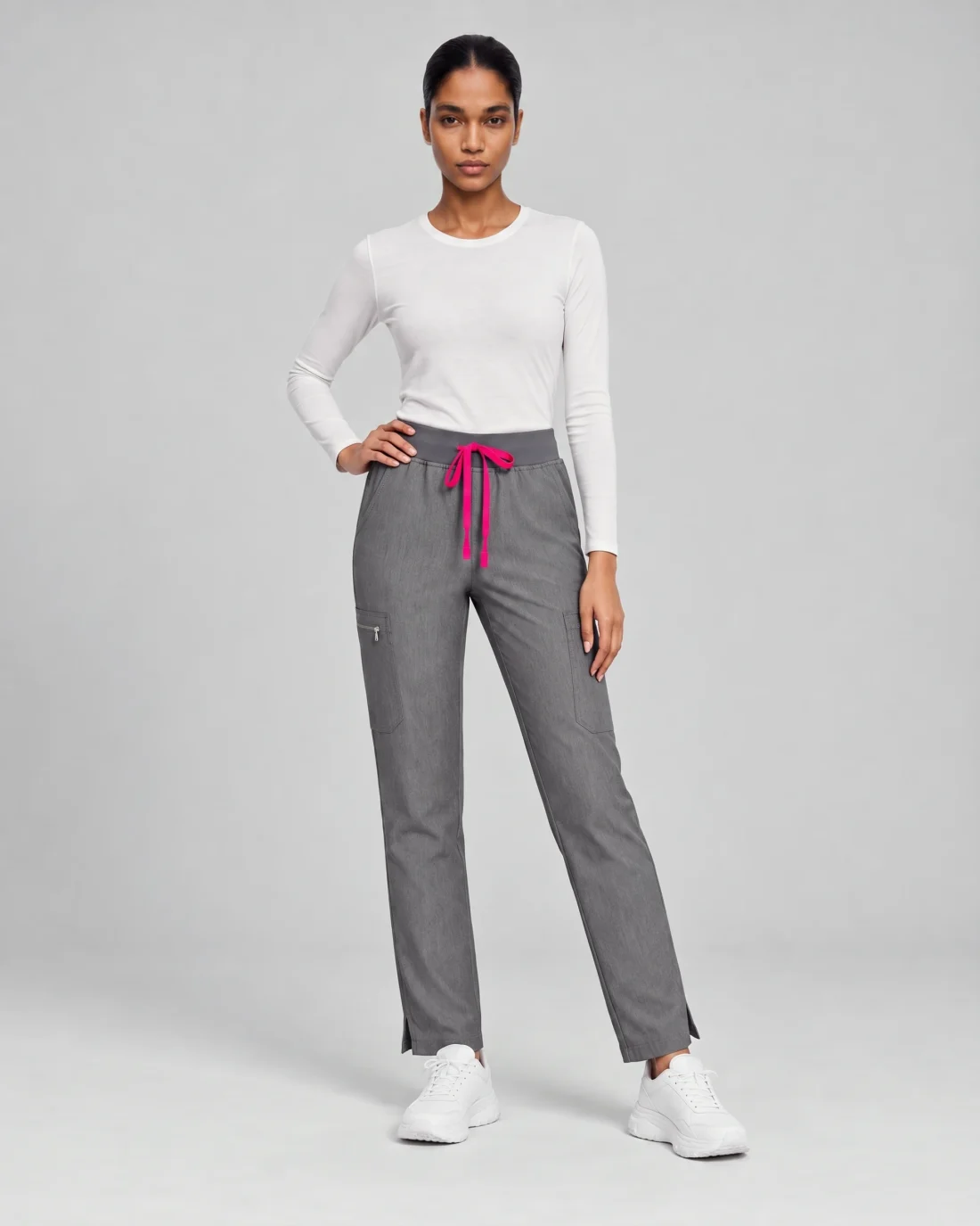 Womens Straight-Leg Pant in Graphite - front