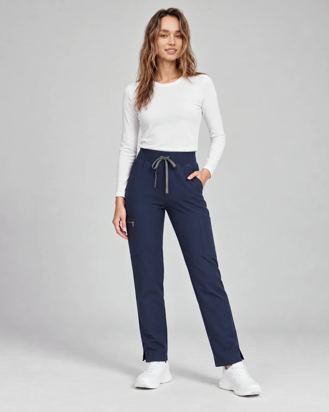 Womens Straight-Leg Pant in Navy - front