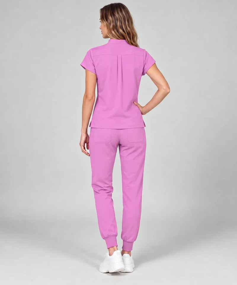 Womens Chairside Zip Top in Orchid - back