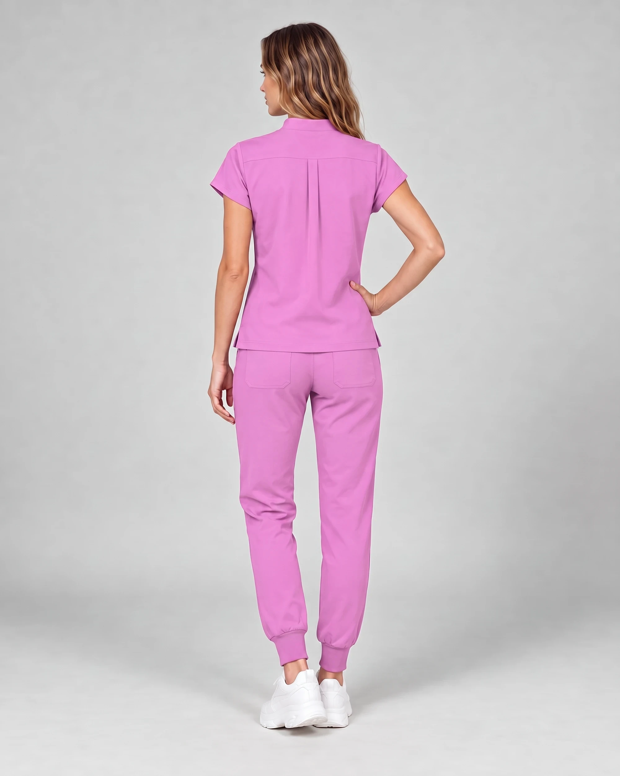 Chairside Zip Top — Full outfit shown; pants sold separately.