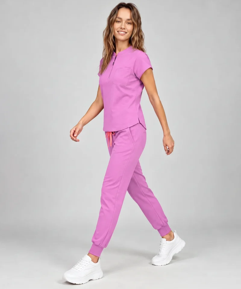 Womens Chairside Zip Top in Orchid - side