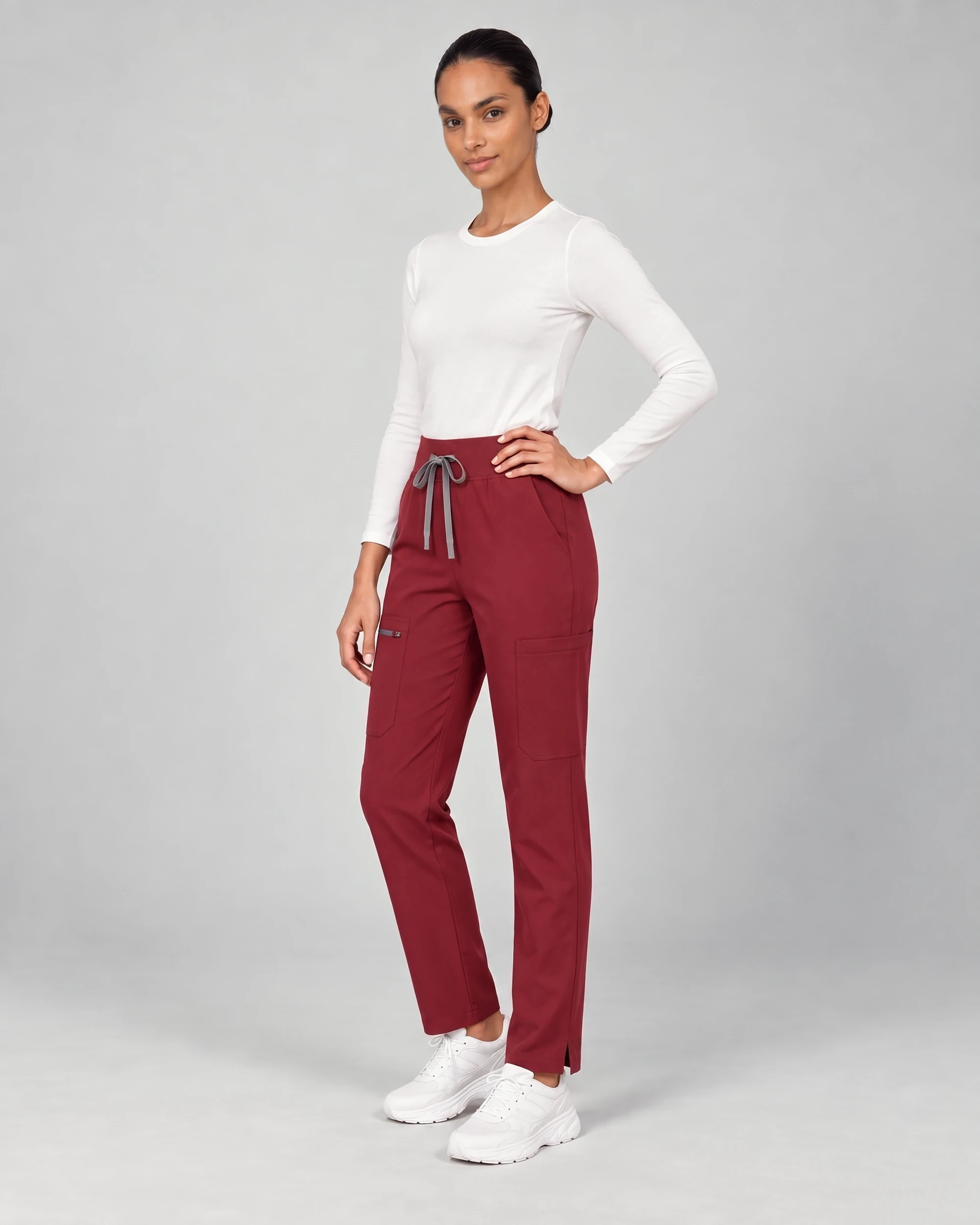 Straight-Leg Pant — Full outfit shown; top sold separately.