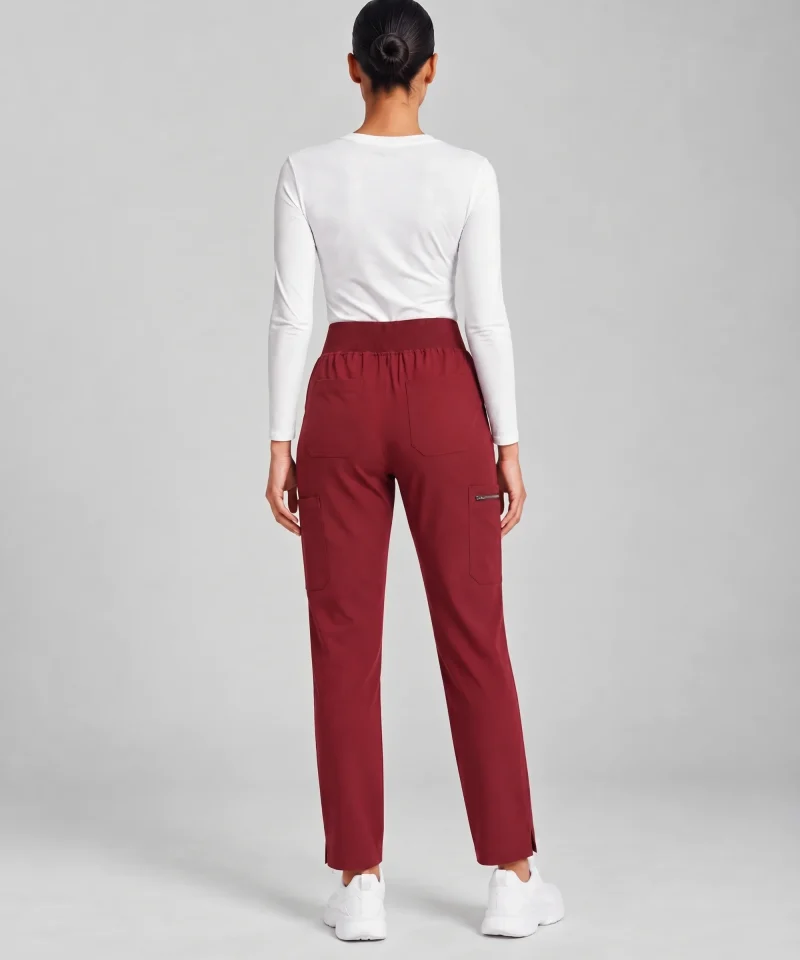 Womens Straight-Leg Pant in Burgundy - back
