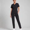 Lumi Core Scrub Set for Women in Black - front