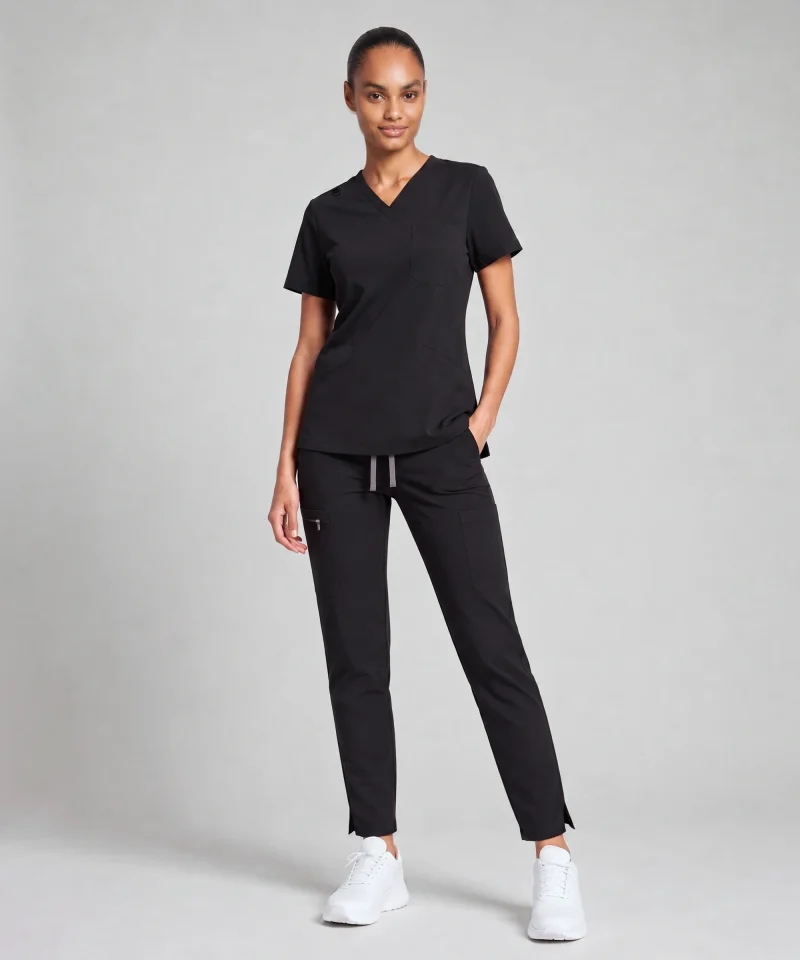 Lumi Core Scrub Set for Women in Black - front