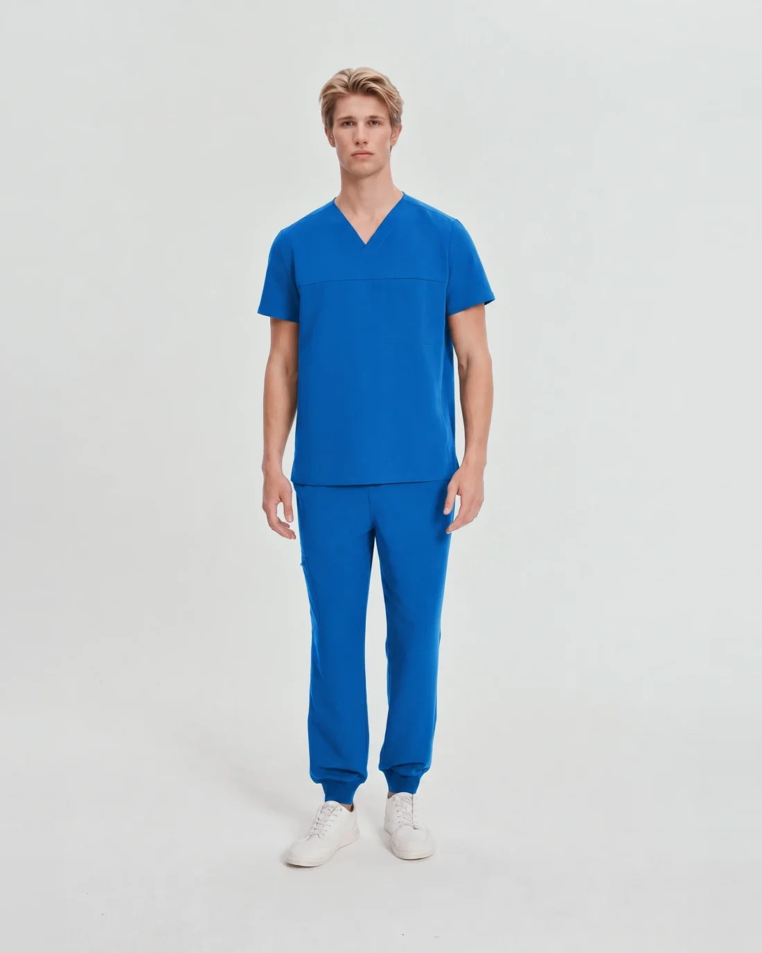 Mens Motion Scrub Set in Royal Blue - front