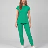 Lumi Motion Scrub Set in Emerald Green - front