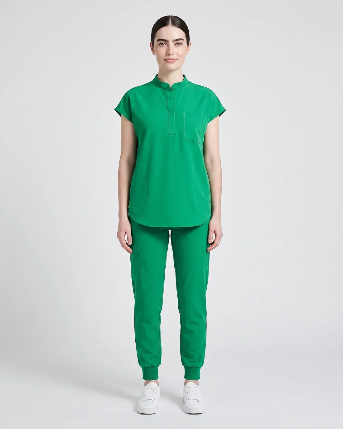 Lumi Motion Scrub Set in Indocyanine Green - front
