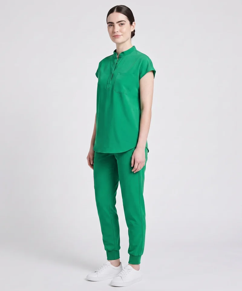 Lumi Motion Scrub Set in Indocyanine Green - three-quarter view