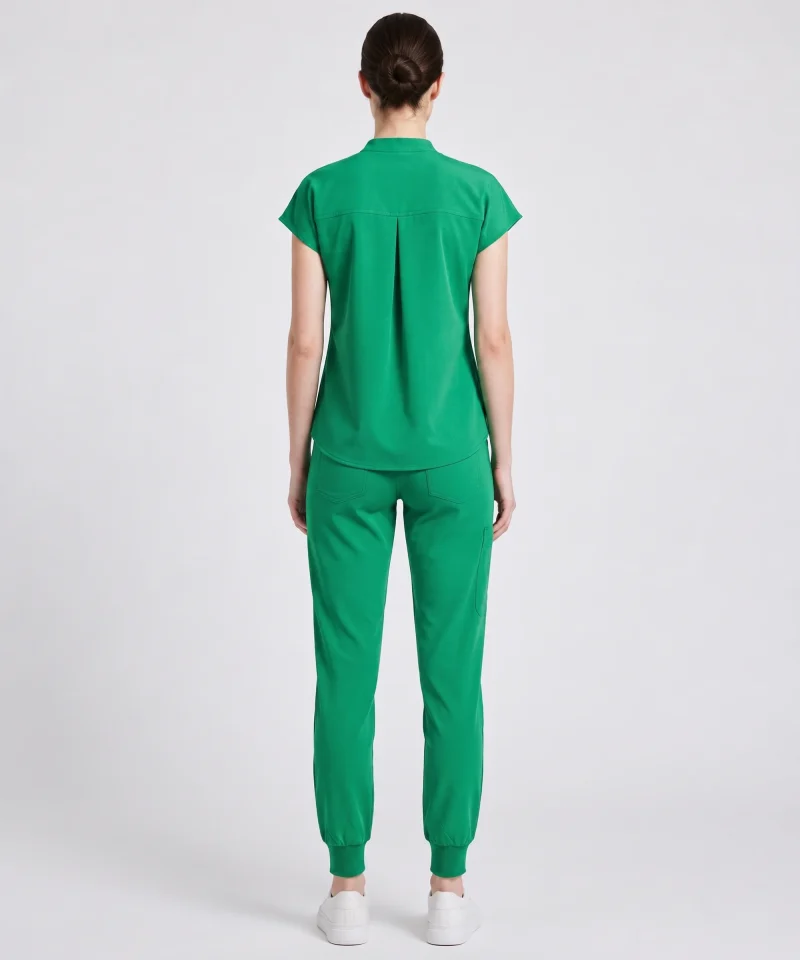 Lumi Motion Scrub Set in Indocyanine Green - back view