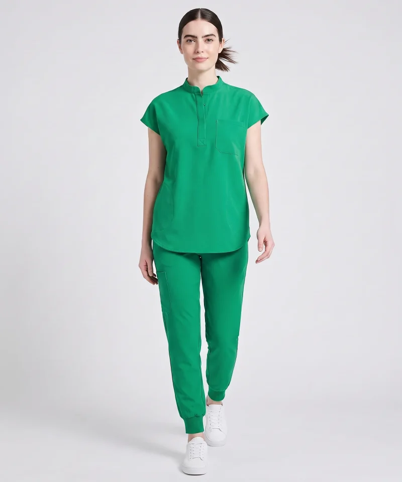 Lumi Motion Scrub Set in Indocyanine Green - walking