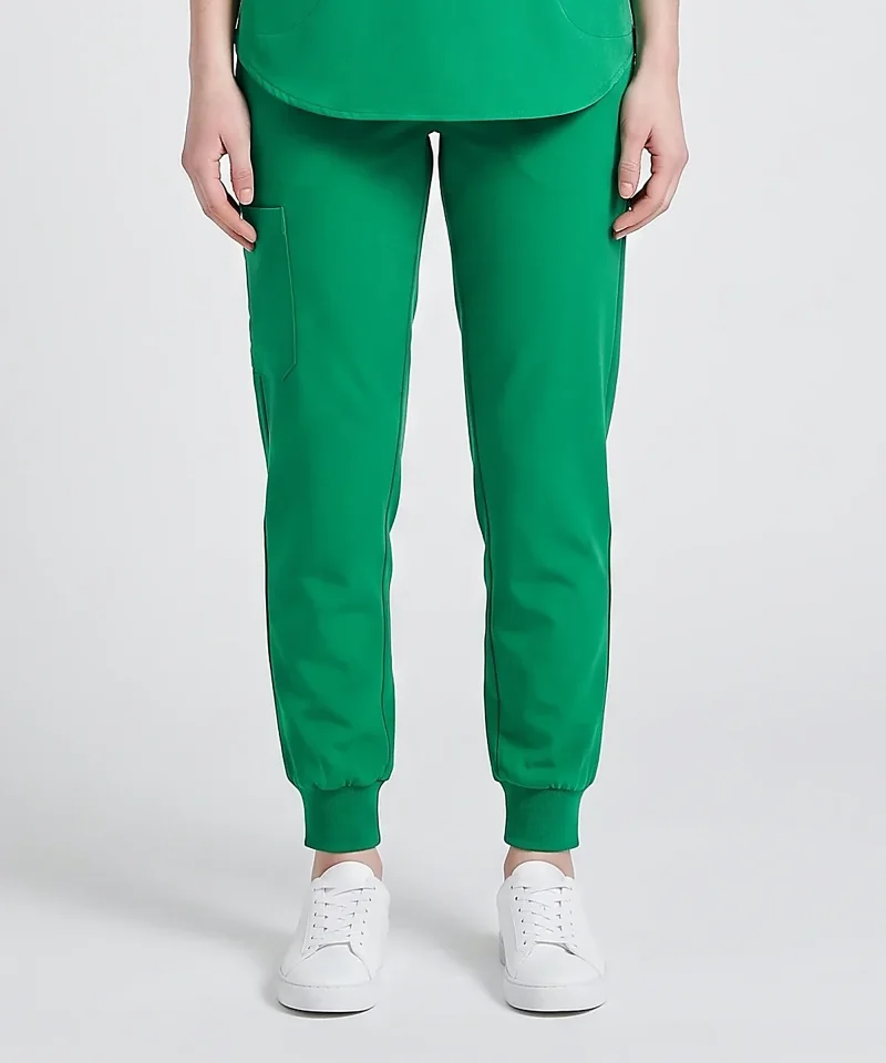 Lumi Motion Scrub Set in Indocyanine Green - jogger focus