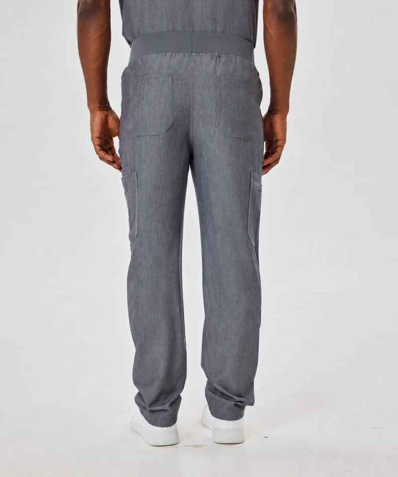 Mens Core Scrub Set in Graphite - back