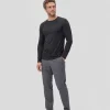 Mens Quick-Dry Long-Sleeve Underscrub in Black - front