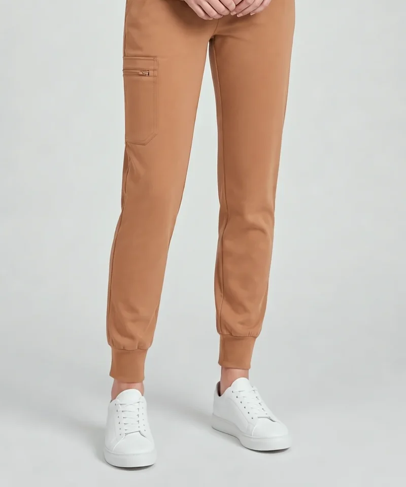 Womens Motion Jogger Pant in Caramel - three-quarter view
