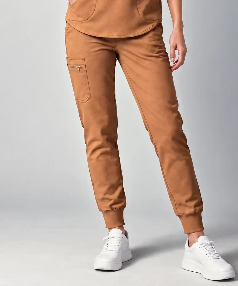 Womens Motion Jogger Pant in Caramel - three-quarter view