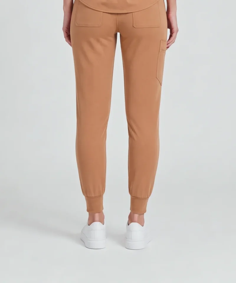 Womens Motion Jogger Pant in Caramel - back view