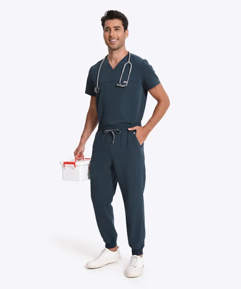 Men's Motion Jogger Scrub Set — Dark Harbor, factory original view 2