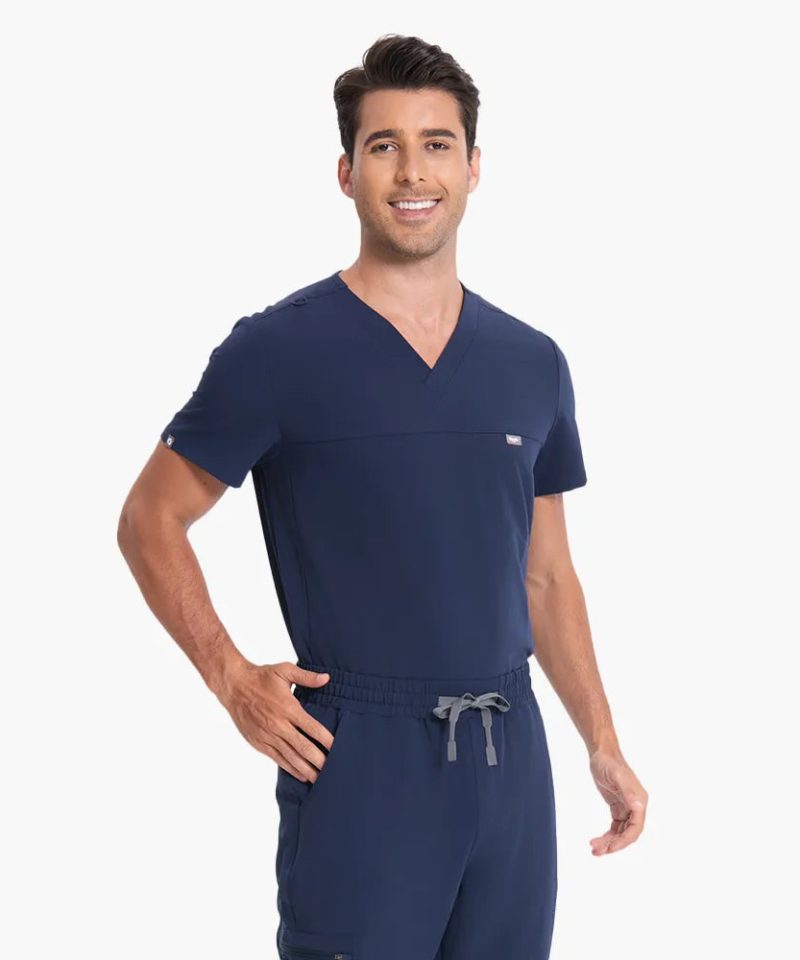 Men's Motion Jogger Scrub Set — Navy, factory original view 4