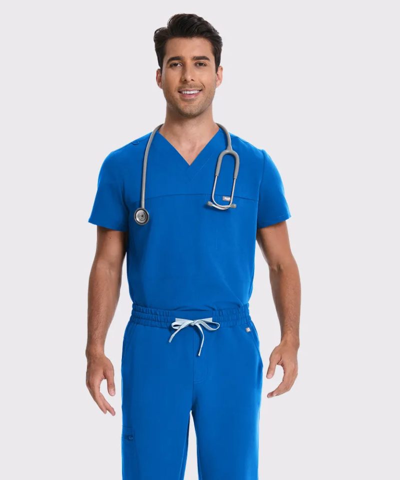 Men's Motion Jogger Scrub Set — Royal Blue, factory original view 2