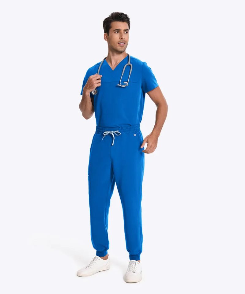 Men's Motion Jogger Scrub Set — Royal Blue, factory original view 5