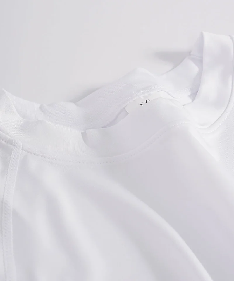 Men's quick-dry long-sleeve underscrub — white neckline