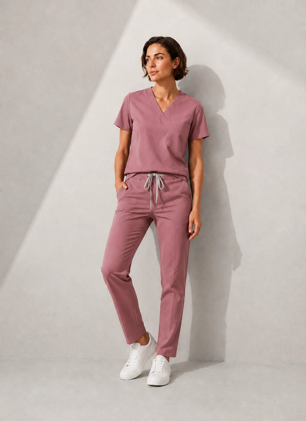 Mauve scrub outfit