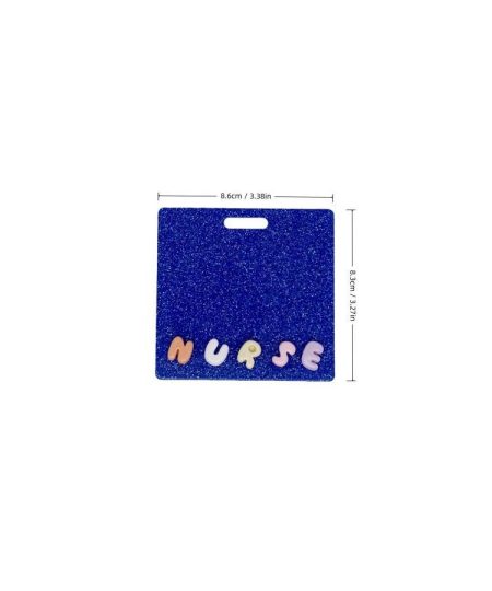 Badge buddy size guide - 8.6 by 8.3 centimetres
