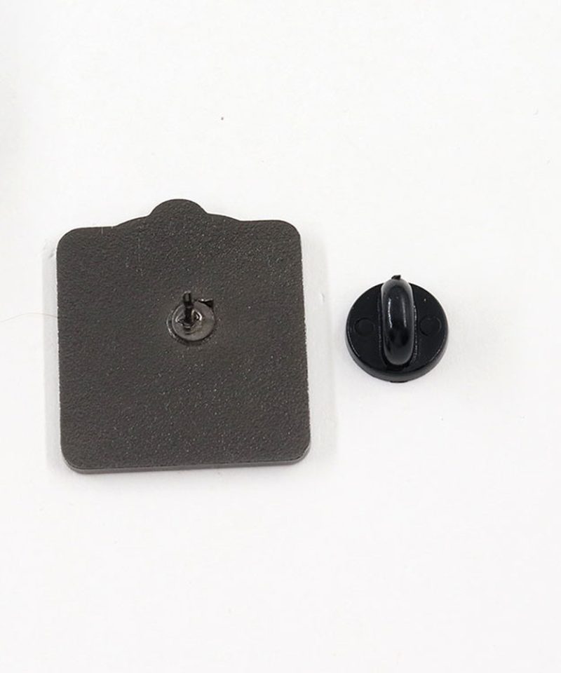 Back of the enamel pin - single post with a butterfly clutch
