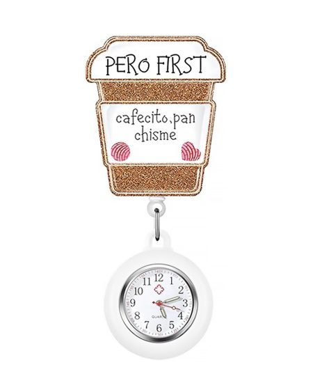 Pero First Cafecito fob watch with white housing